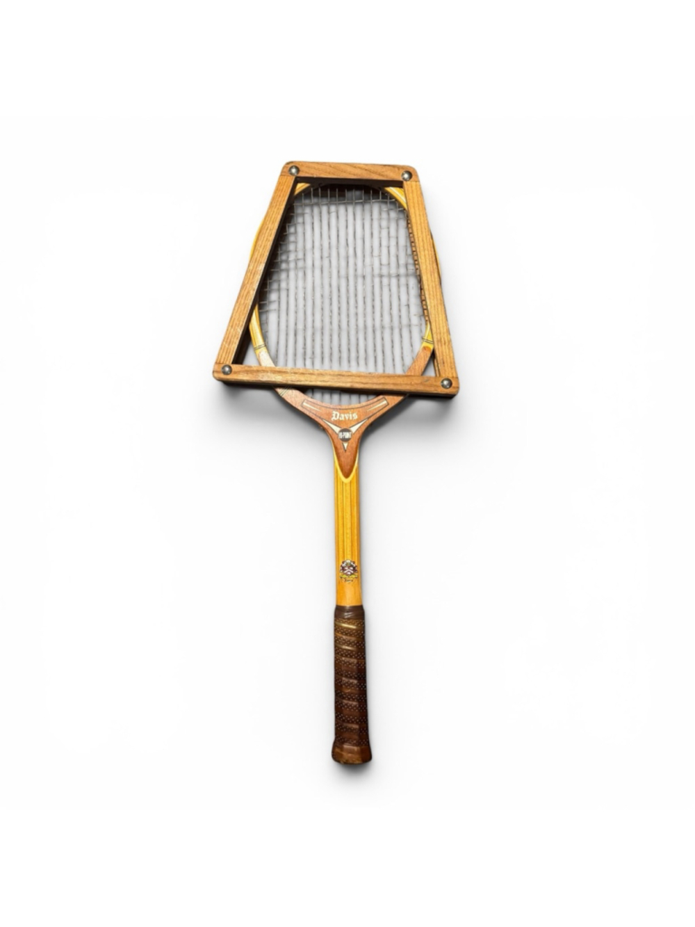 Vintage Davis Hi-Point Wooden Tennis Racquet One Size Brown Tan